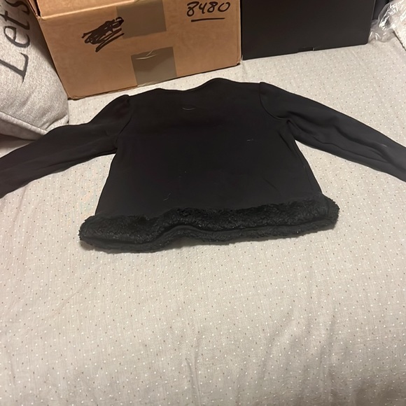 Gently worn Janie and Jack 2T black long sleeve top.  Nice accents. - Picture 5 of 5